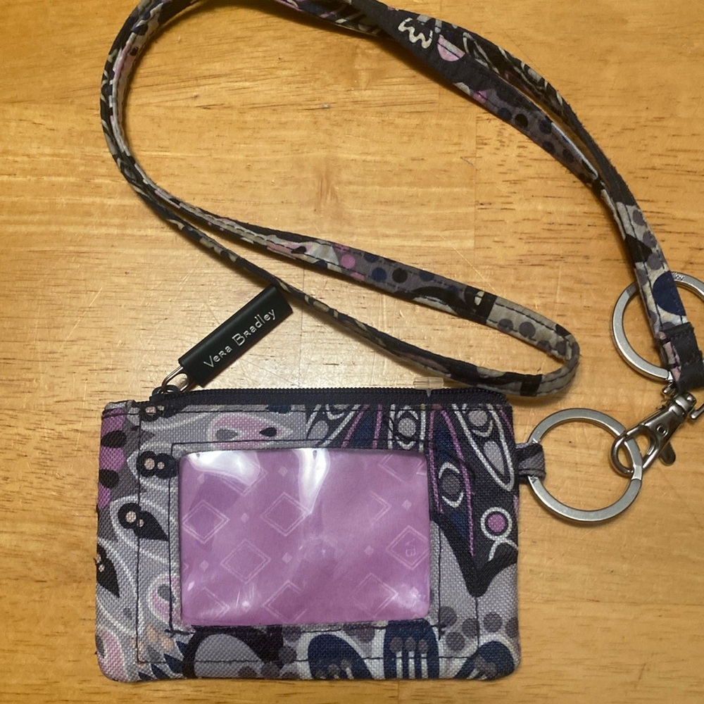 Vera Bradley Zip ID Case with Lanyard